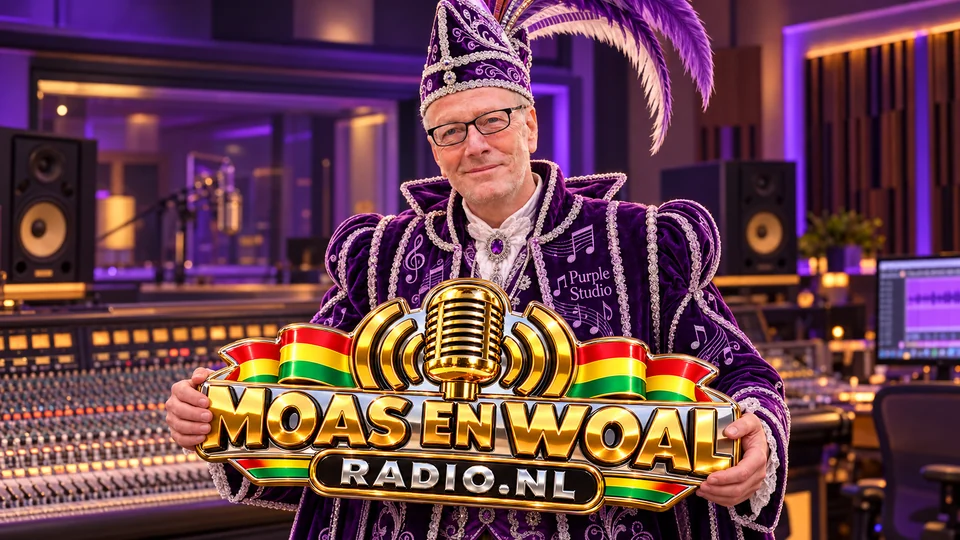 Deef in paars carnavalspak in Purple Studio