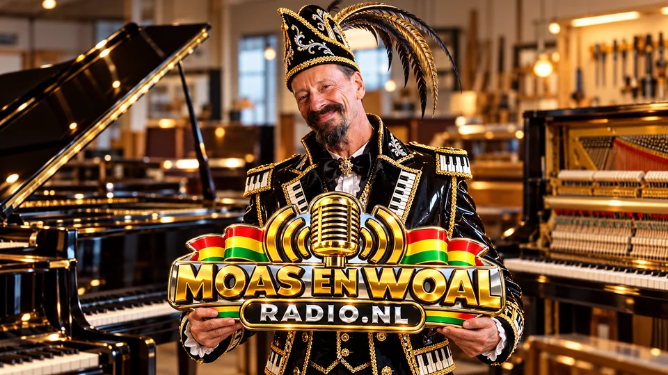 Henny Rouw in glanzend pianolak carnavalspak