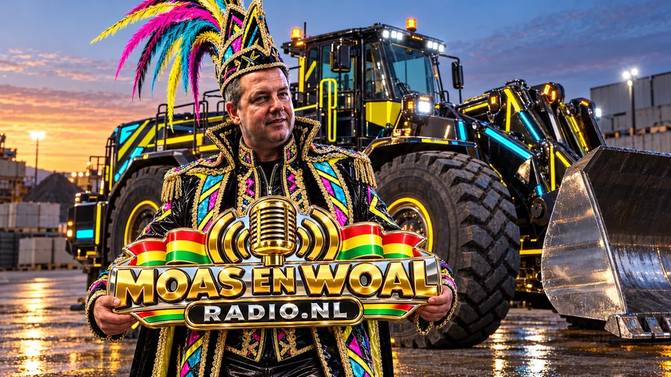 De Ruiter in een rave carnavalspak met steek voor een gepimpte shovel